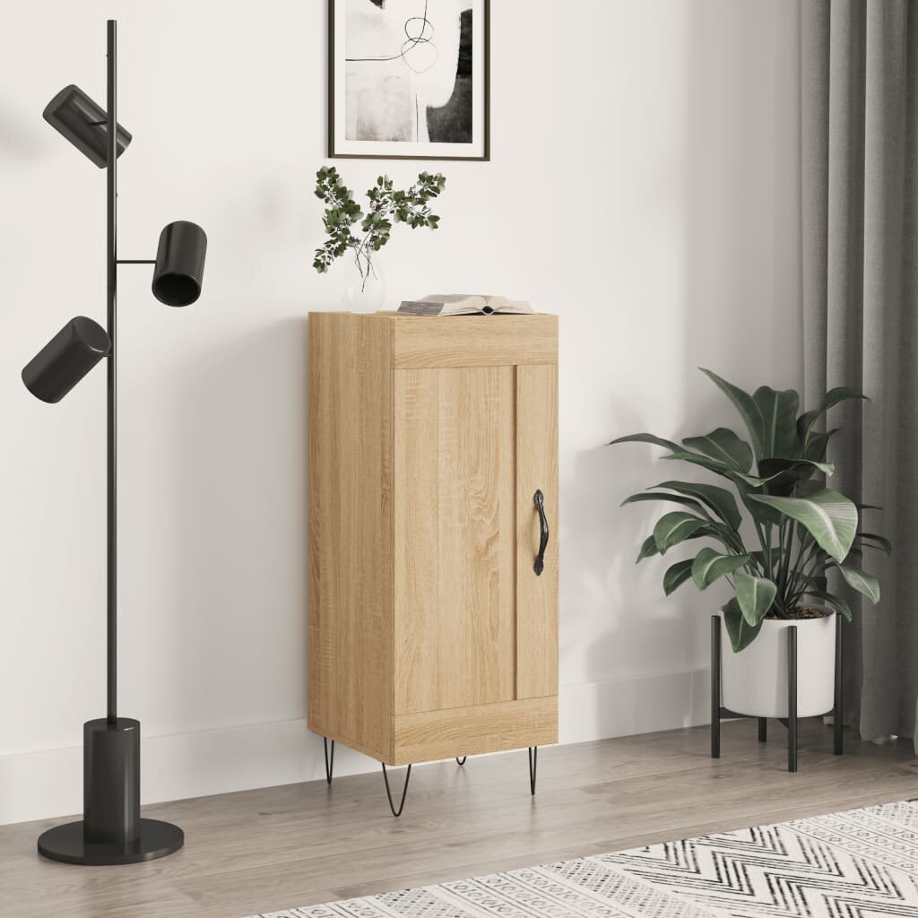vidaXL Сайдборд дъб сонома 345x34x90 см инженерно дърво