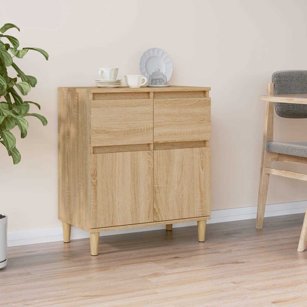 vidaXL Сайдборд дъб сонома 60x35x70 см инженерно дърво