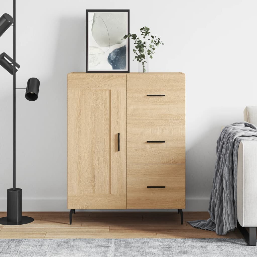 vidaXL Сайдборд дъб сонома 695x34x90 см инженерно дърво