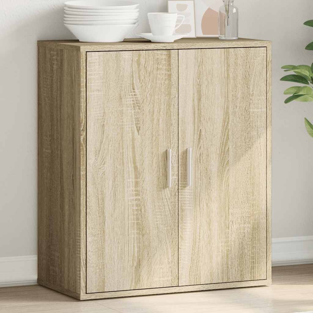 vidaXL Сайдборд дъб сонома 79x38x80 см инженерно дърво