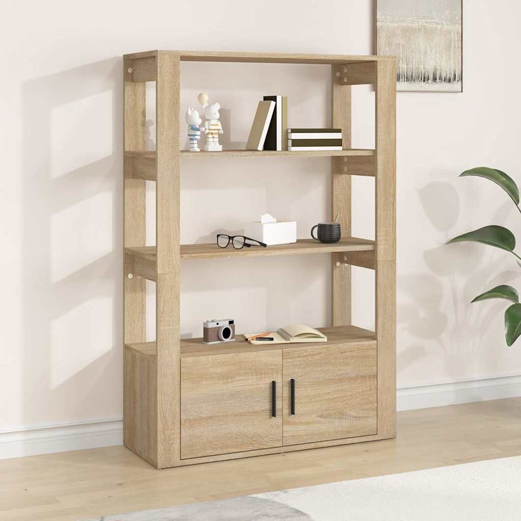 vidaXL Сайдборд дъб сонома 80x30x1195 см инженерно дърво