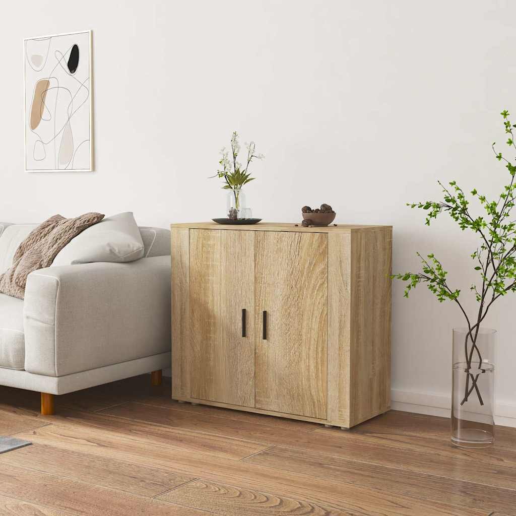 vidaXL Сайдборд дъб сонома 80x33x70 см инженерно дърво