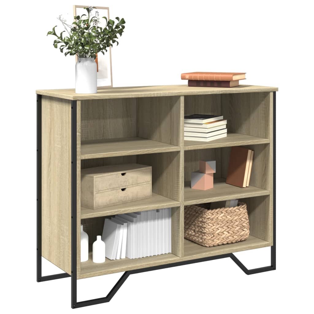 vidaXL Сайдборд дъб сонома 91x355x745 см инженерно дърво