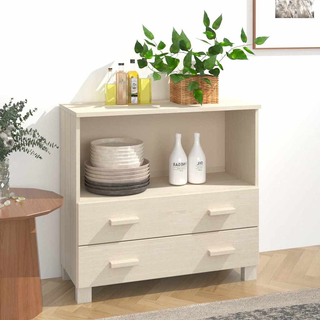 vidaXL Сайдборд HAMAR меденокафяв 85x35x80 см борово дърво масив