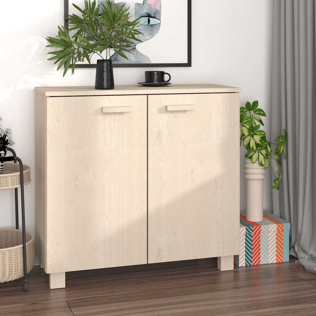 vidaXL Сайдборд HAMAR меденокафяв 85x35x80 см борово дърво масив