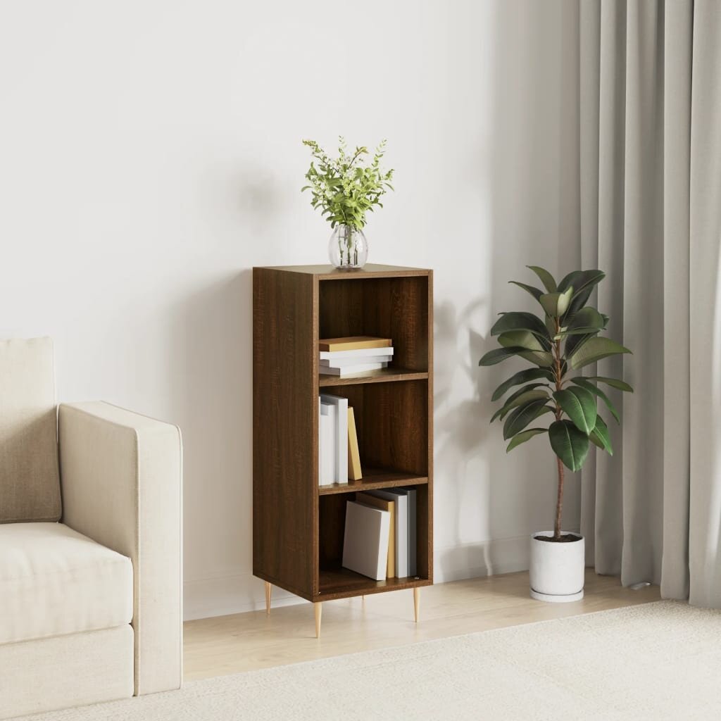 vidaXL Сайдборд Кафяв дъб 345x325x90 см инженерно дърво