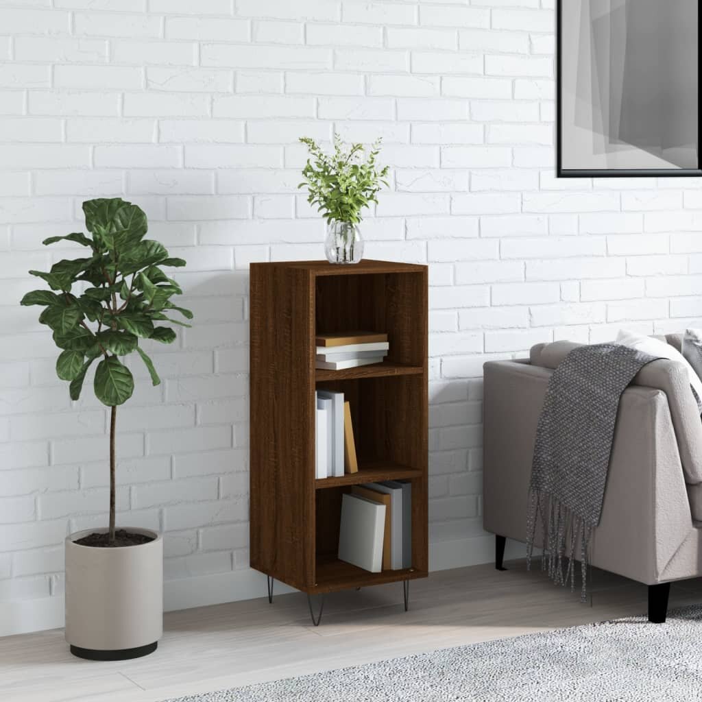 vidaXL Сайдборд Кафяв дъб 345x325x90 см инженерно дърво