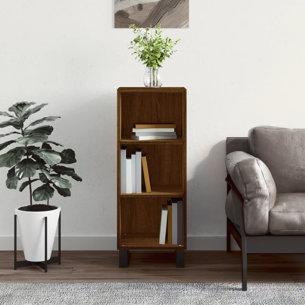 vidaXL Сайдборд Кафяв дъб 345x325x90 см инженерно дърво