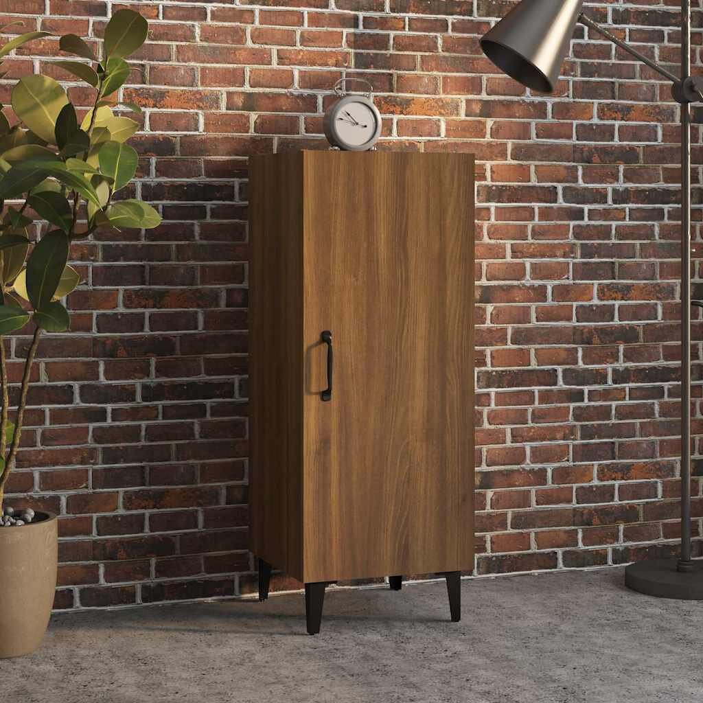 vidaXL Сайдборд кафяв дъб 345x34x90 см инженерно дърво