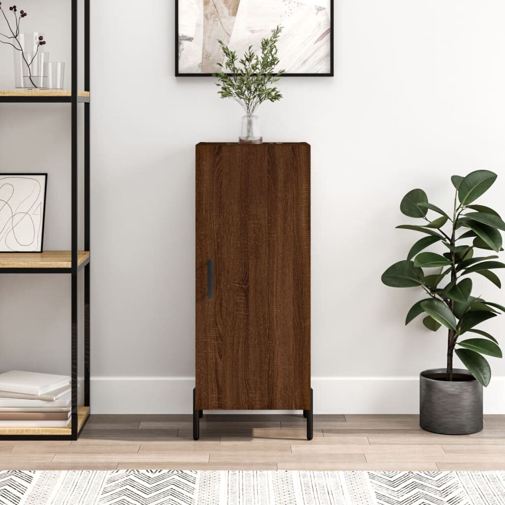 vidaXL Сайдборд кафяв дъб 345x34x90 см инженерно дърво
