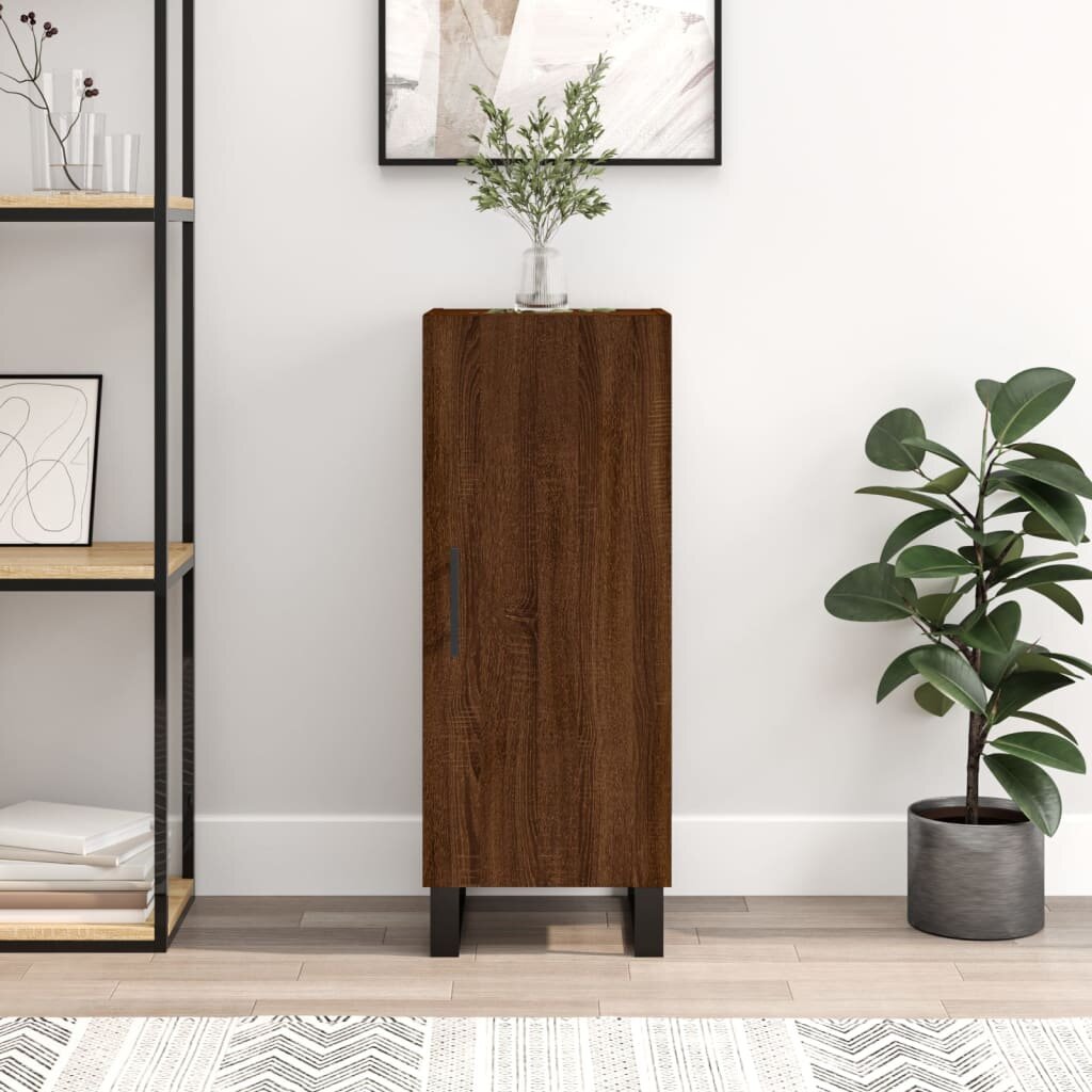 vidaXL Сайдборд кафяв дъб 345x34x90 см инженерно дърво