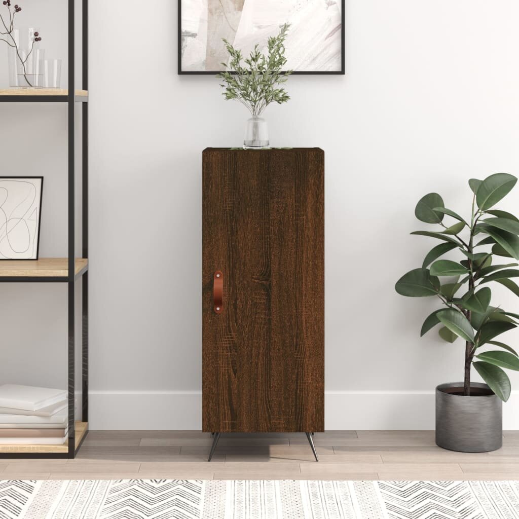 vidaXL Сайдборд кафяв дъб 345x34x90 см инженерно дърво