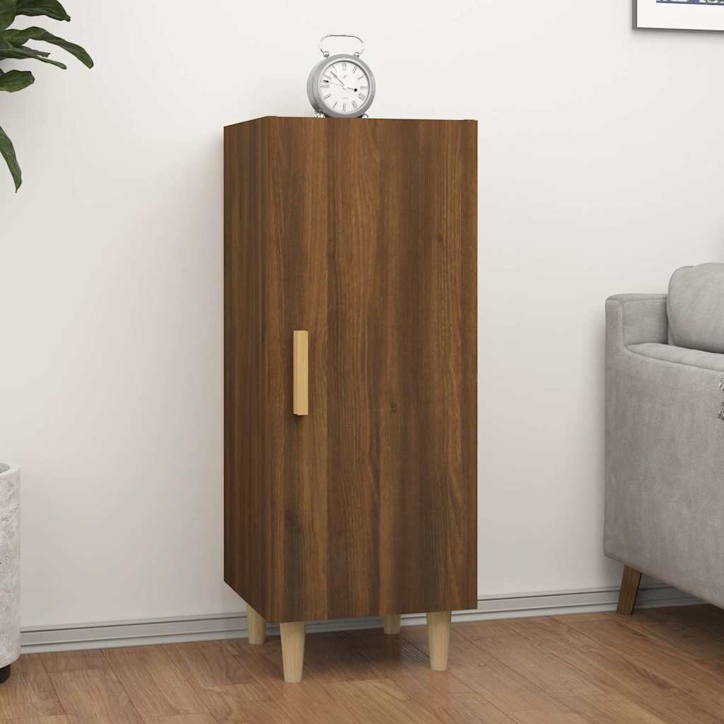 vidaXL Сайдборд кафяв дъб 345x34x90 см инженерно дърво