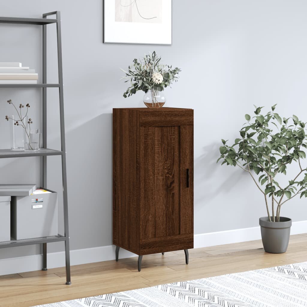 vidaXL Сайдборд кафяв дъб 345x34x90 см инженерно дърво