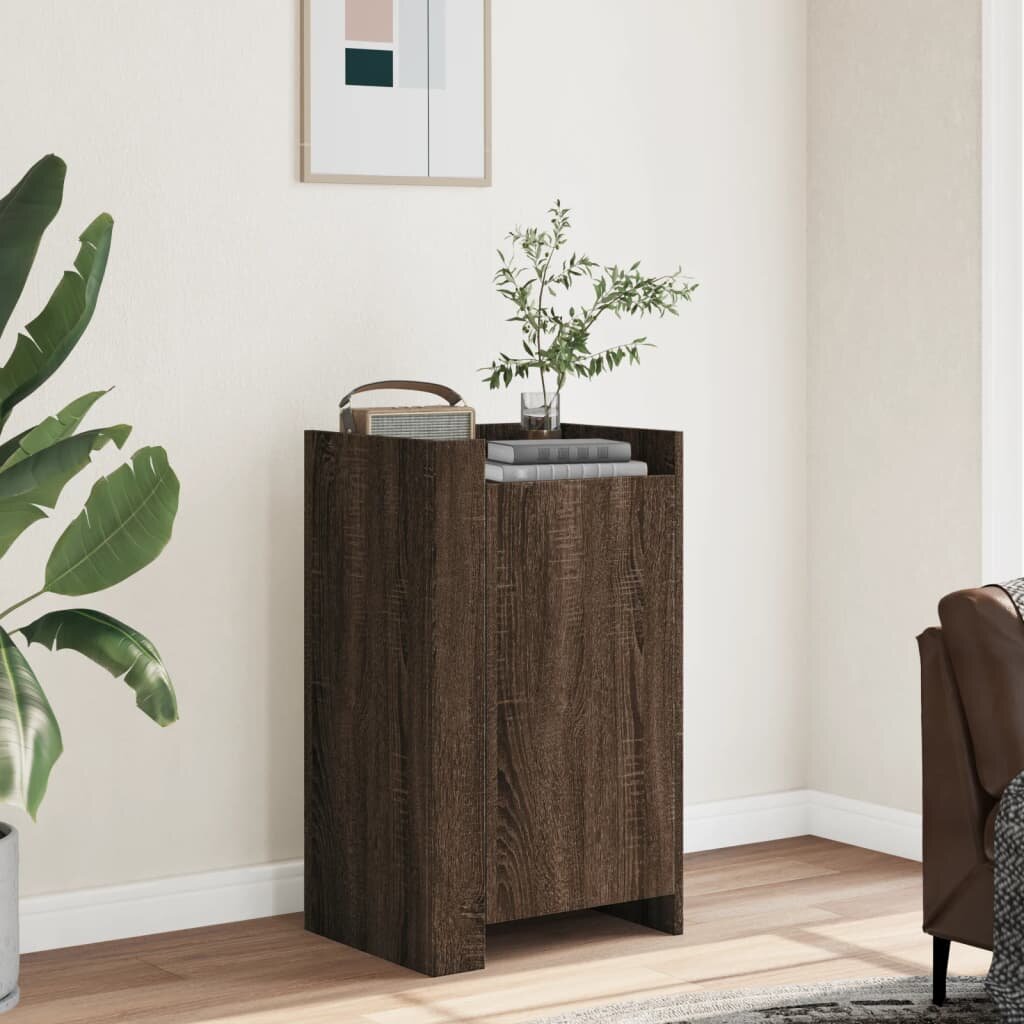 vidaXL Сайдборд кафяв дъб 45x35x75 см инженерно дърво