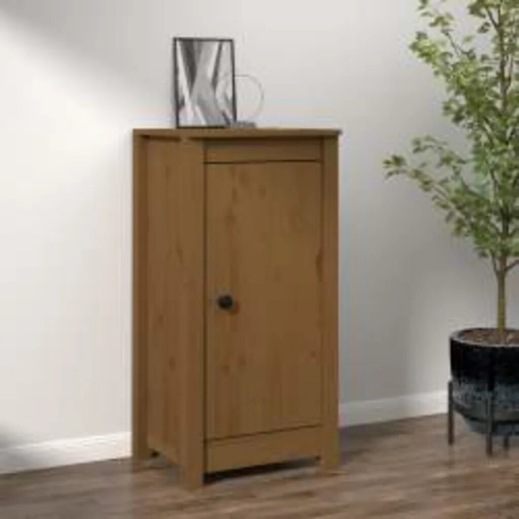 vidaXL Сайдборд меденокафяв 39x35x80 см бор масив