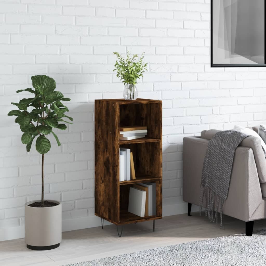 vidaXL Сайдборд опушен дъб 345x325x90 см инженерно дърво