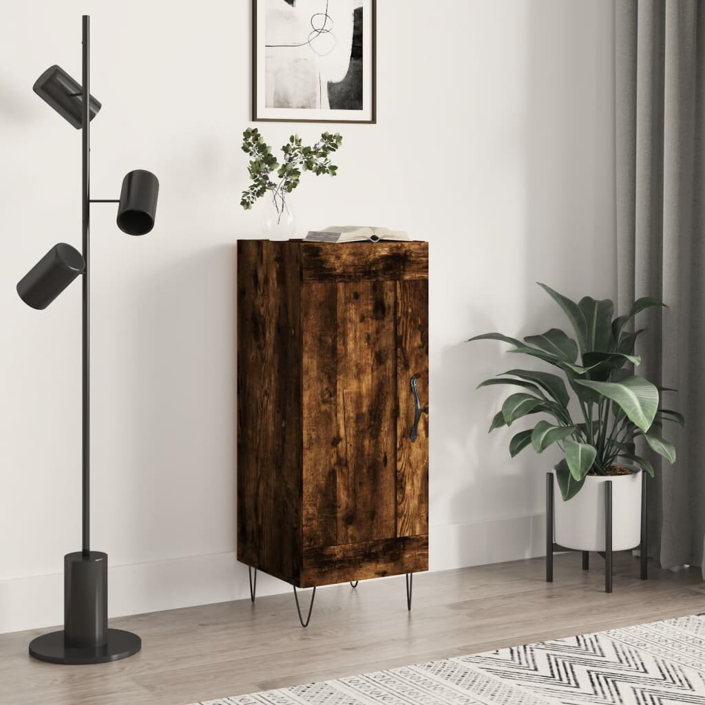 vidaXL Сайдборд опушен дъб 345x34x90 см инженерно дърво