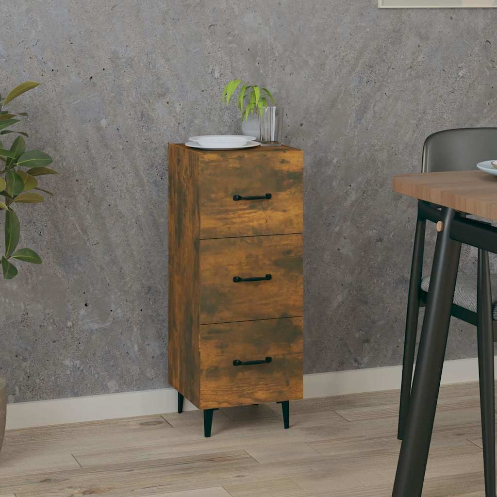 vidaXL Сайдборд опушен дъб 345x34x90 см инженерно дърво