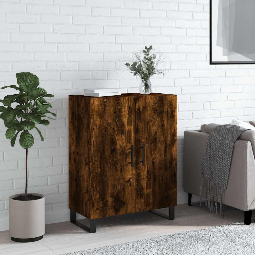 vidaXL Сайдборд опушен дъб 695x34x90 см инженерно дърво