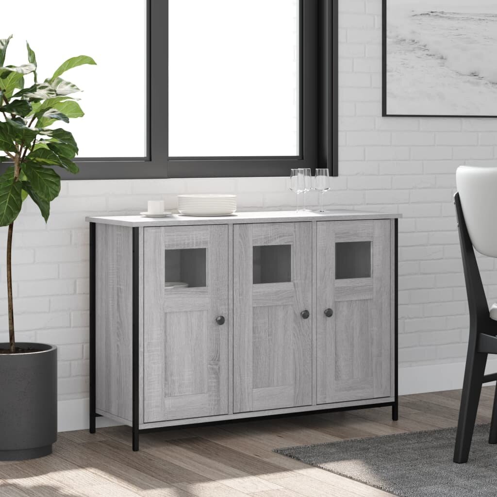 vidaXL Сайдборд сив сонома 100x35x70 см инженерно дърво