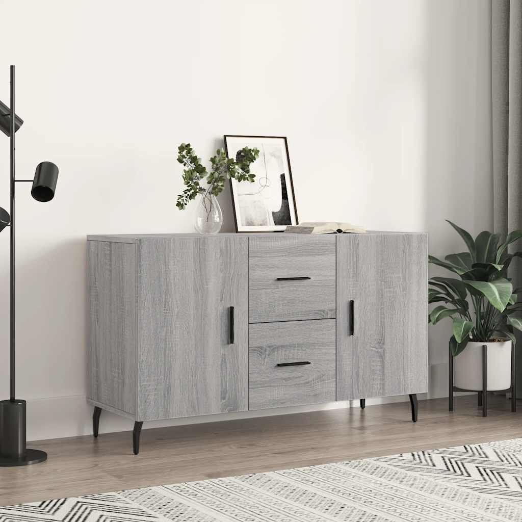 vidaXL Сайдборд Сив сонома 100x36x60 см инженерно дърво