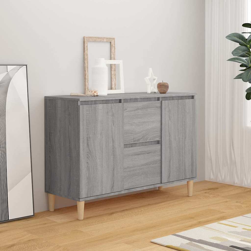 vidaXL Сайдборд сив сонома 101x35x70 см инженерно дърво