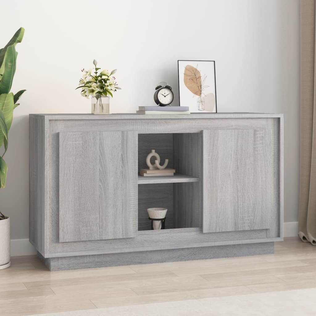 vidaXL Сайдборд сив сонома 102x35x60 см инженерно дърво