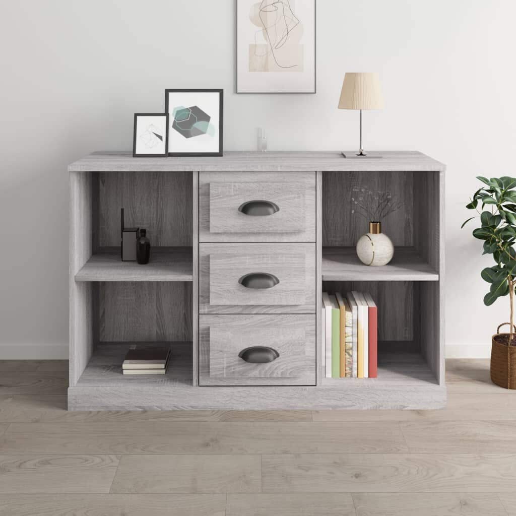 vidaXL Сайдборд сив сонома 1045x355x675 см инженерно дърво