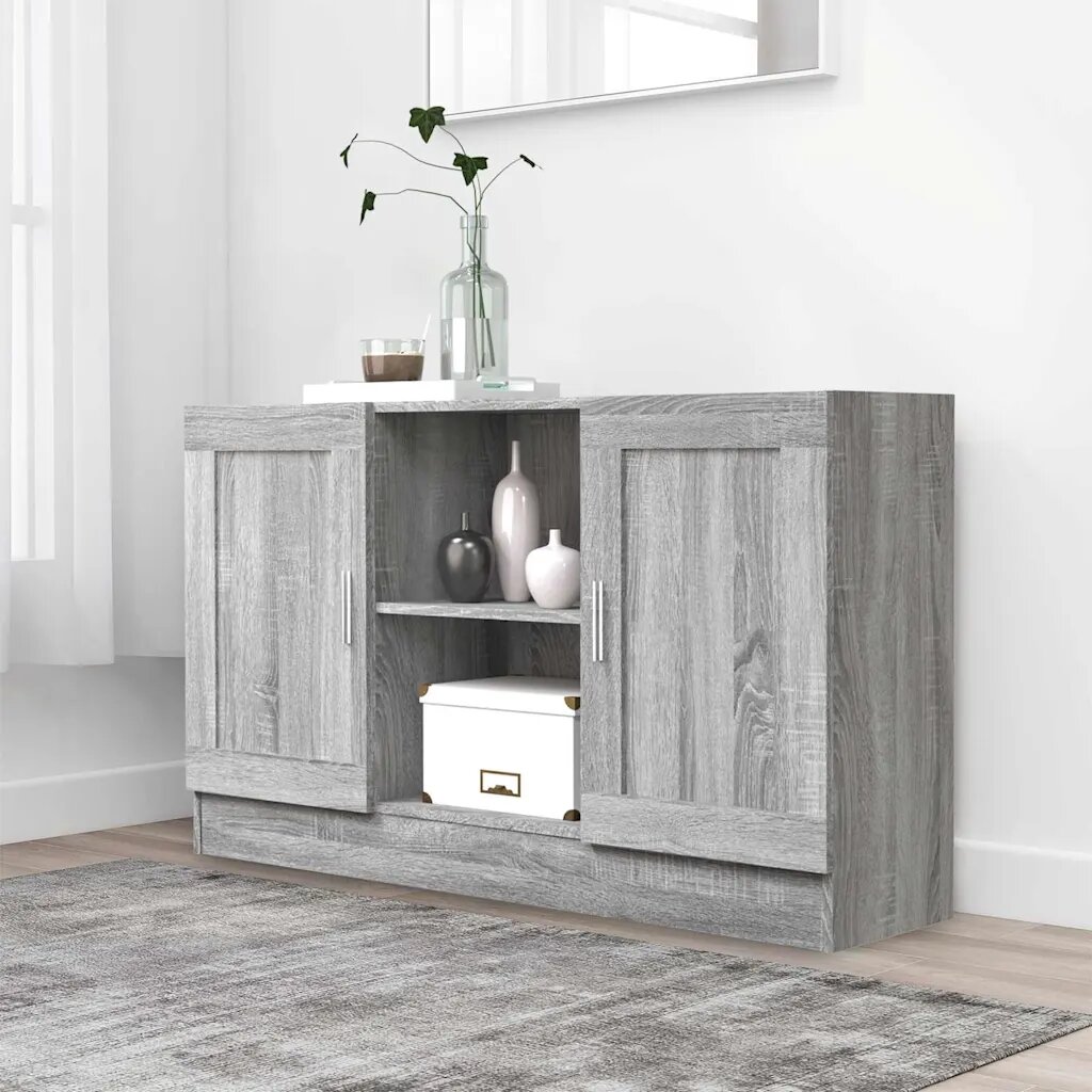 vidaXL Сайдборд сив сонома 120x305x70 см инженерно дърво