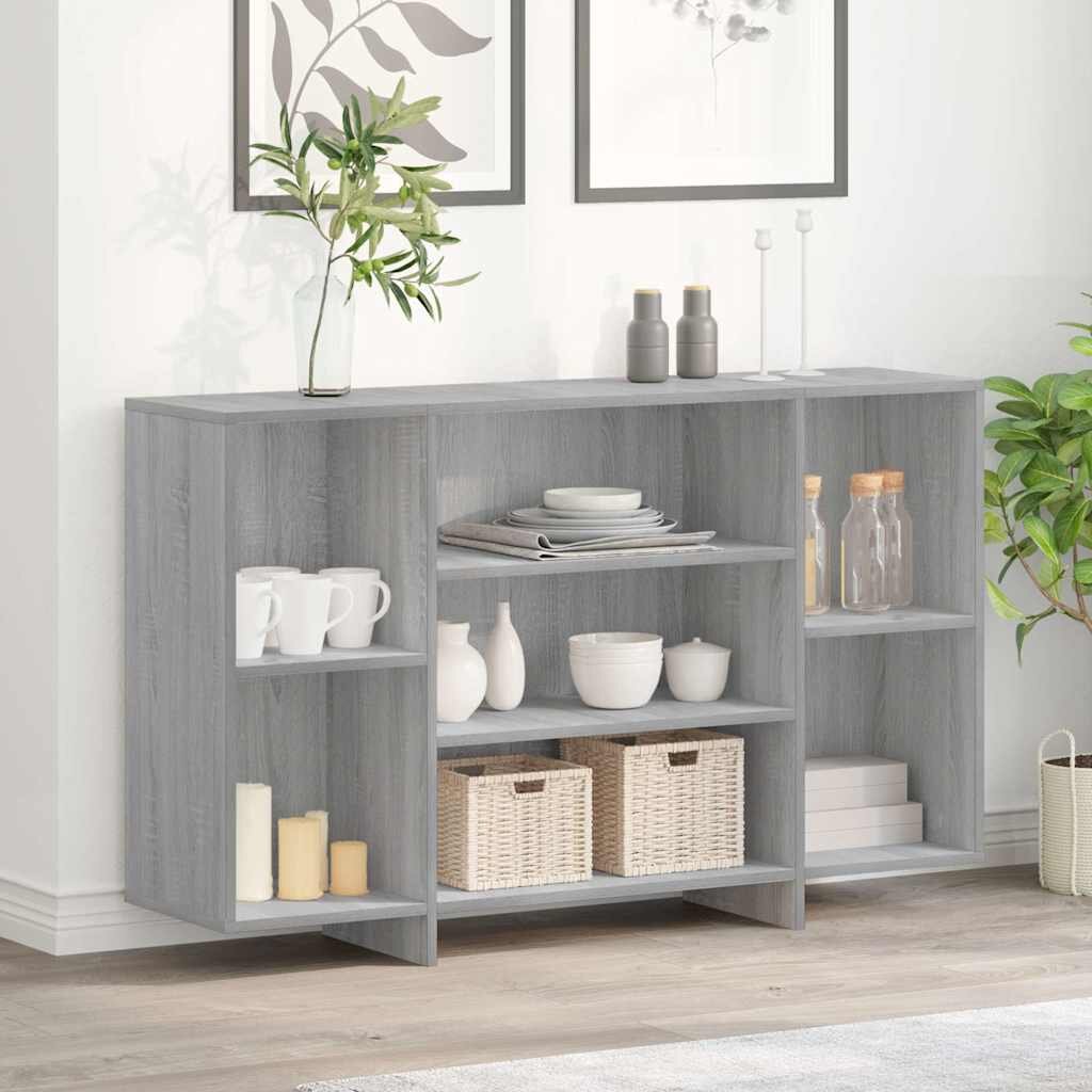 vidaXL Сайдборд сив сонома 120x30x75 см инженерно дърво