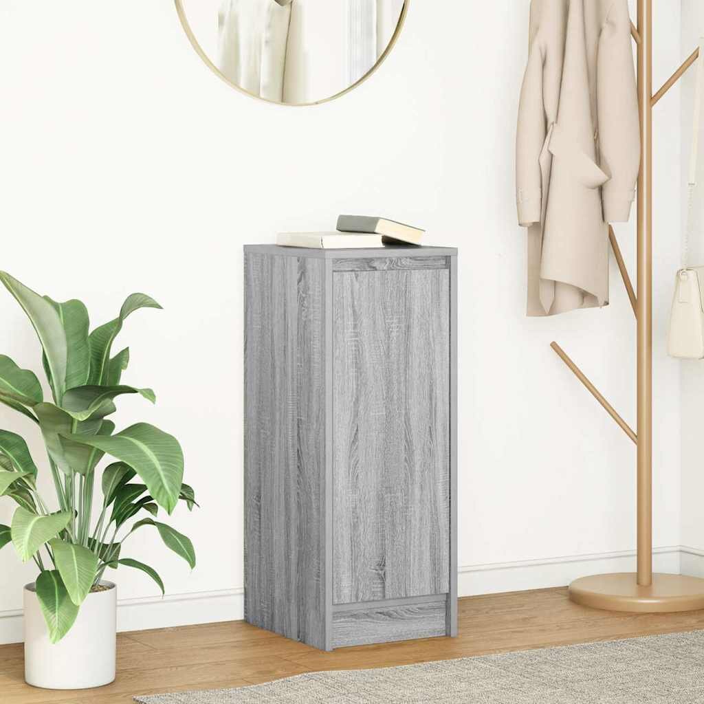 vidaXL Сайдборд сив сонома 295x34x76 см инженерно дърво