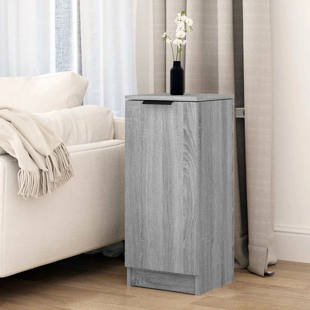 vidaXL Сайдборд сив сонома 30x30x70 см инженерно дърво
