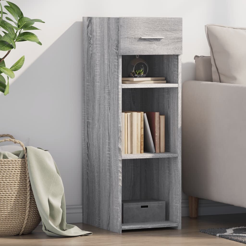 vidaXL Сайдборд сив сонома 30x425x93 см инженерно дърво