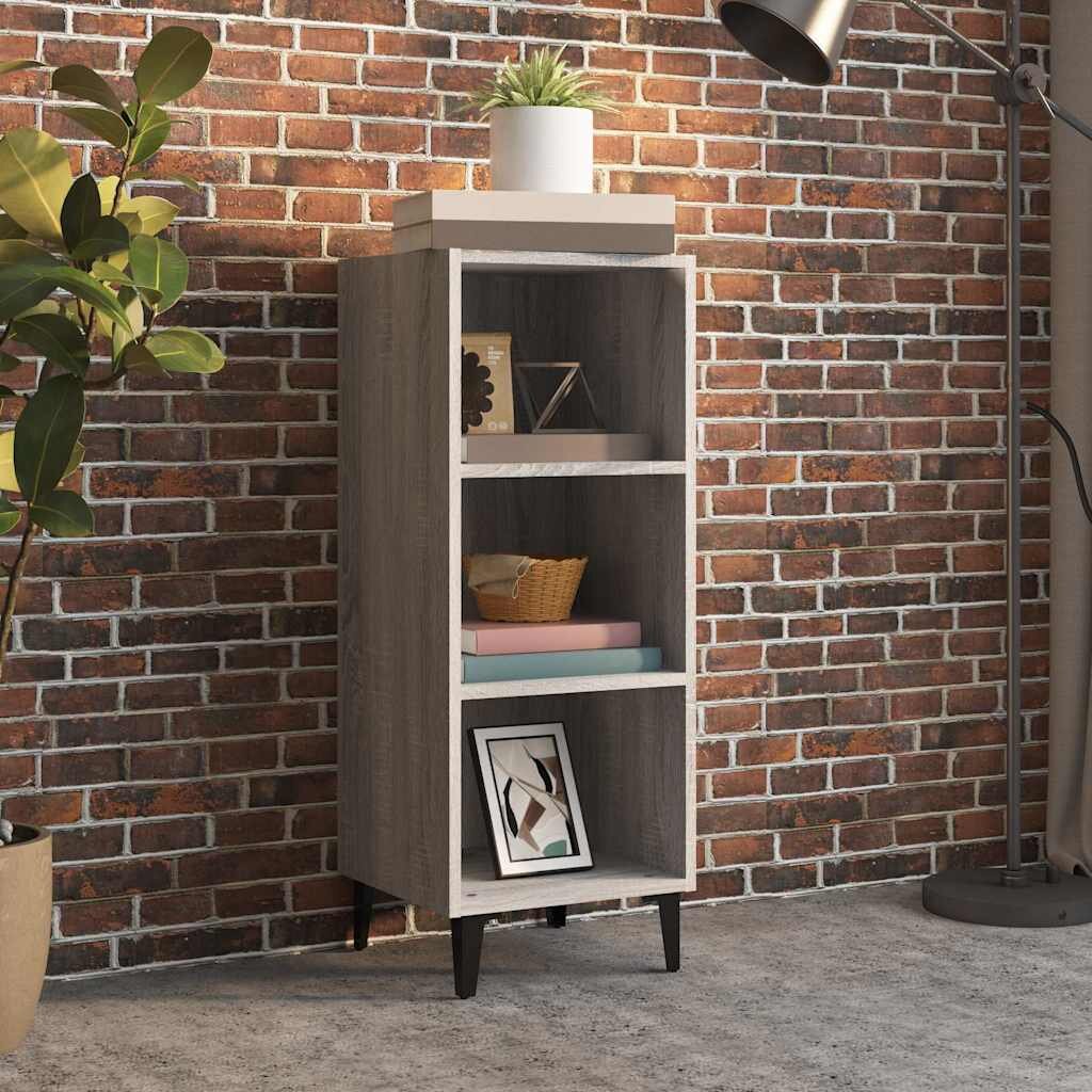 vidaXL Сайдборд сив сонома 345x325x90 см инженерно дърво