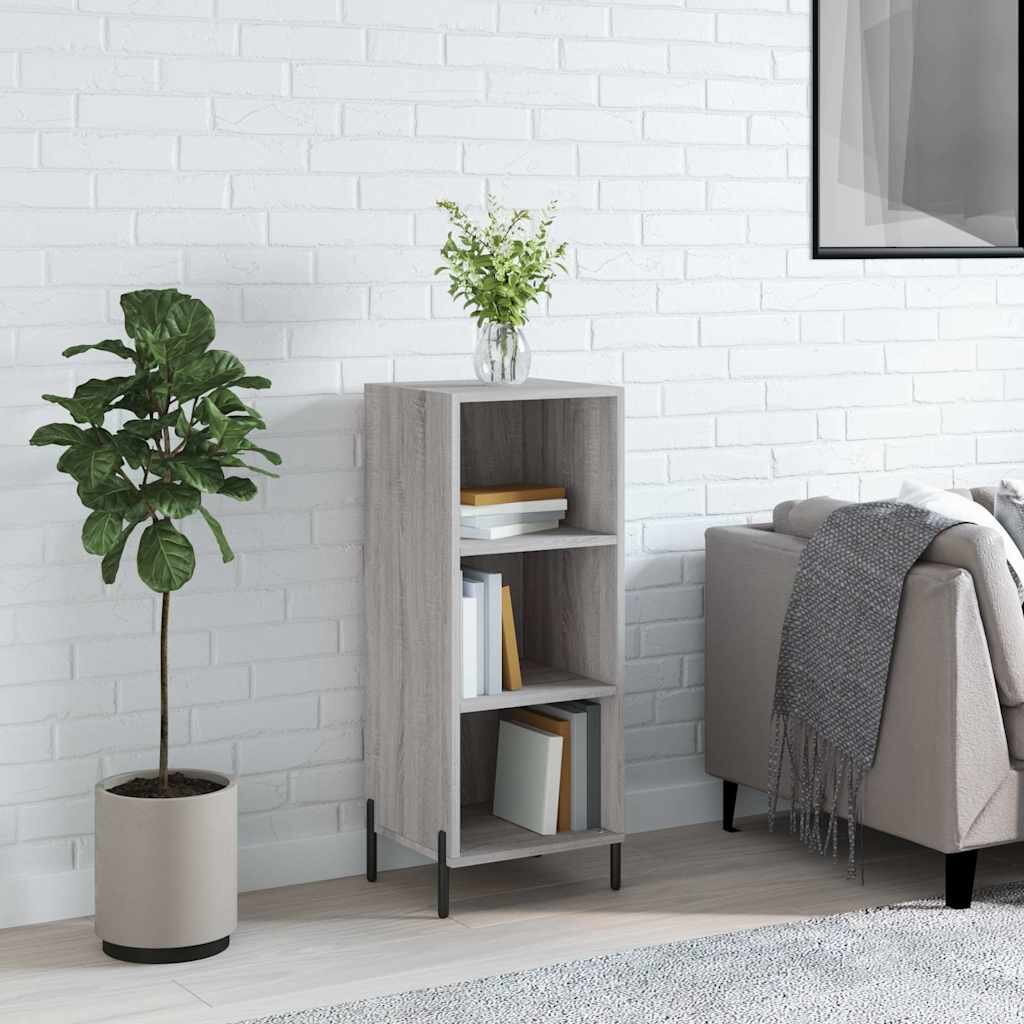 vidaXL Сайдборд сив сонома 345x325x90 см инженерно дърво
