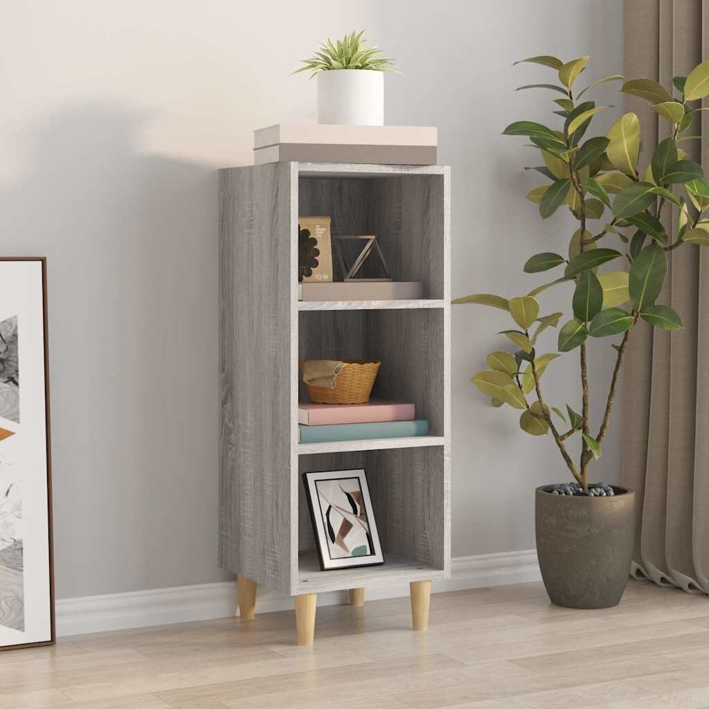 vidaXL Сайдборд сив сонома 345x325x90 см инженерно дърво