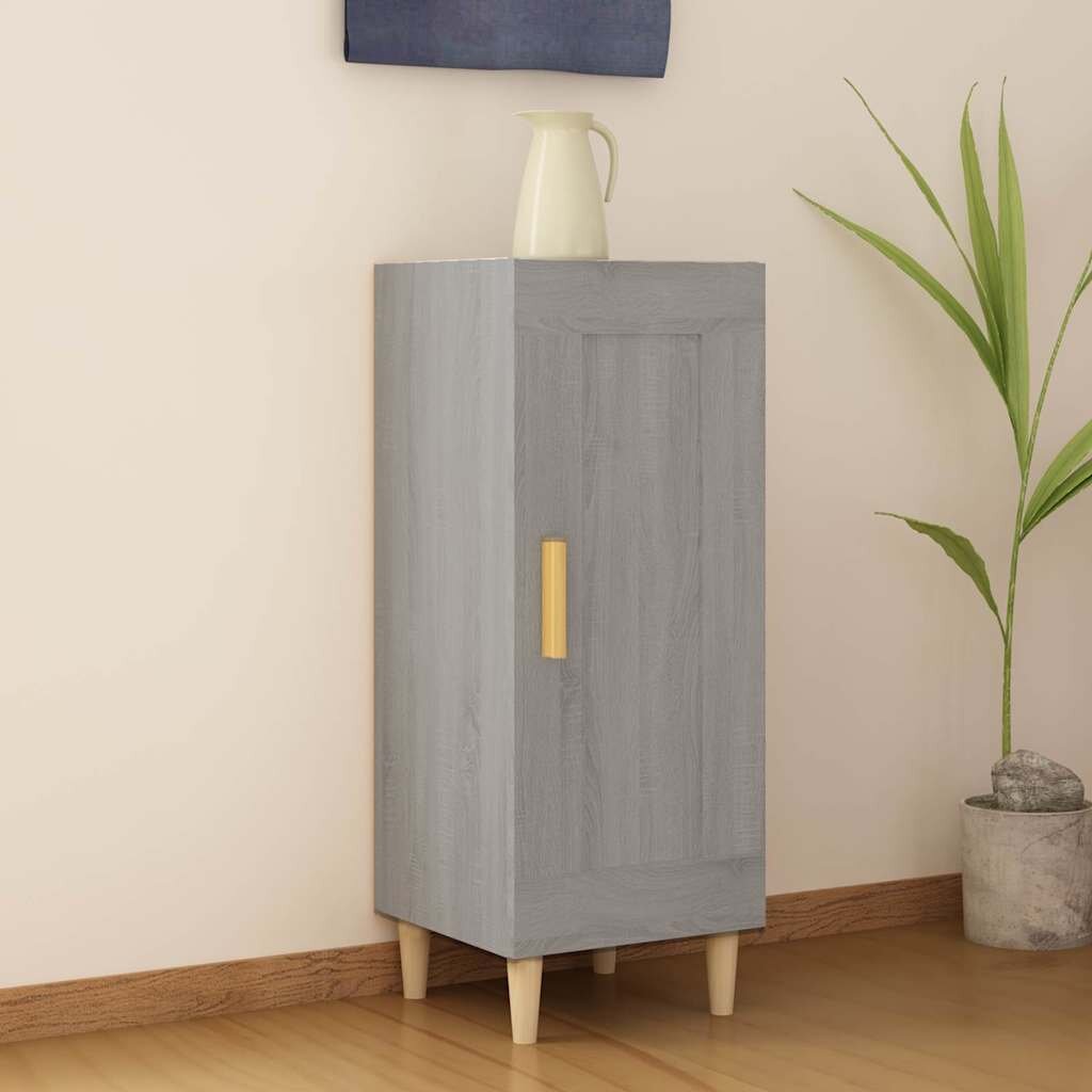 vidaXL Сайдборд сив сонома 345x34x90 см инженерно дърво