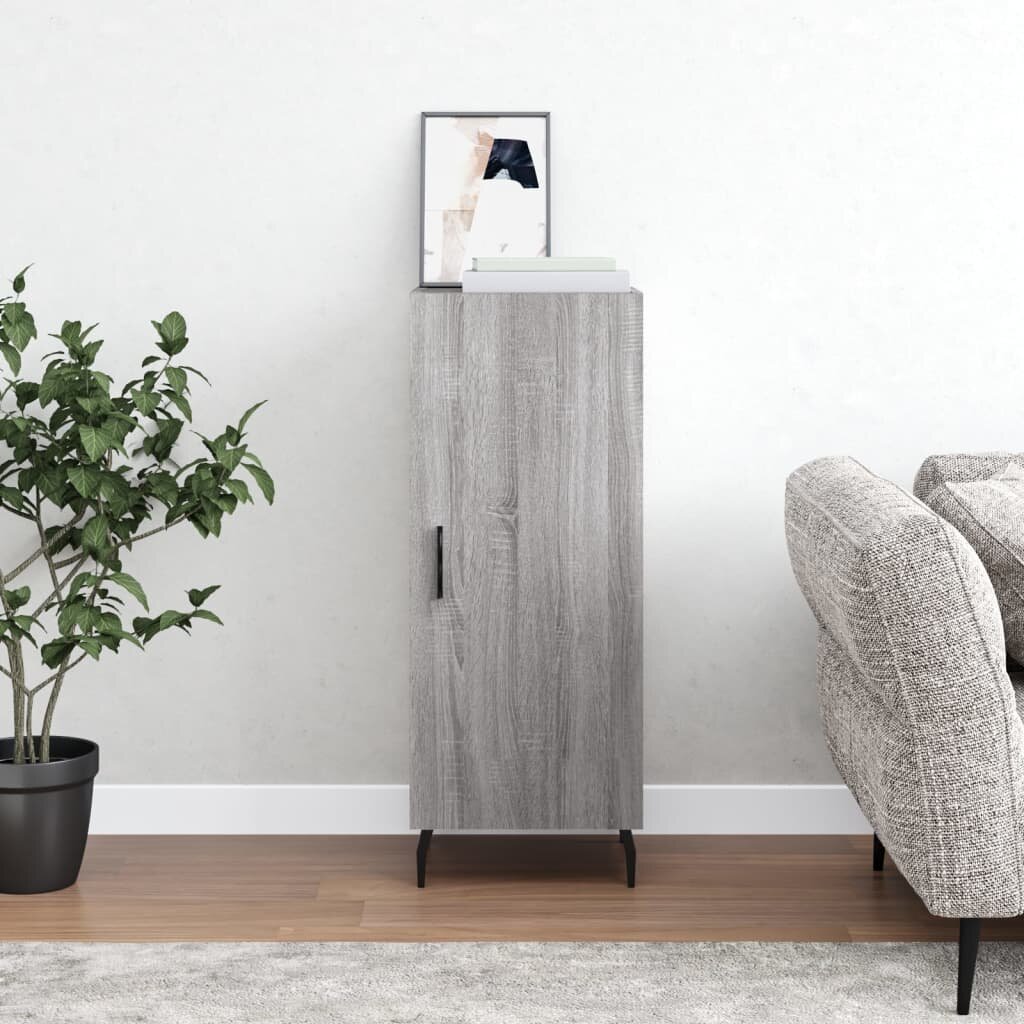 vidaXL Сайдборд сив сонома 345x34x90 см инженерно дърво