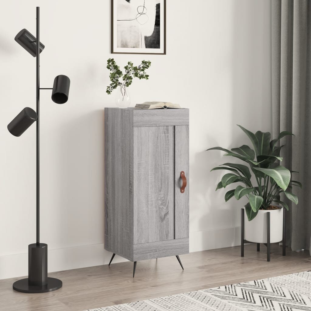 vidaXL Сайдборд сив сонома 345x34x90 см инженерно дърво