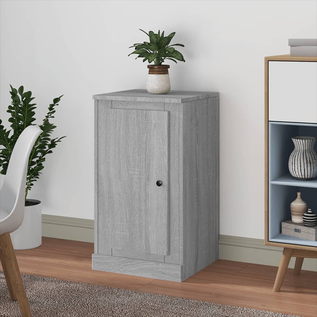 vidaXL Сайдборд сив сонома 375x355x675 см инженерно дърво