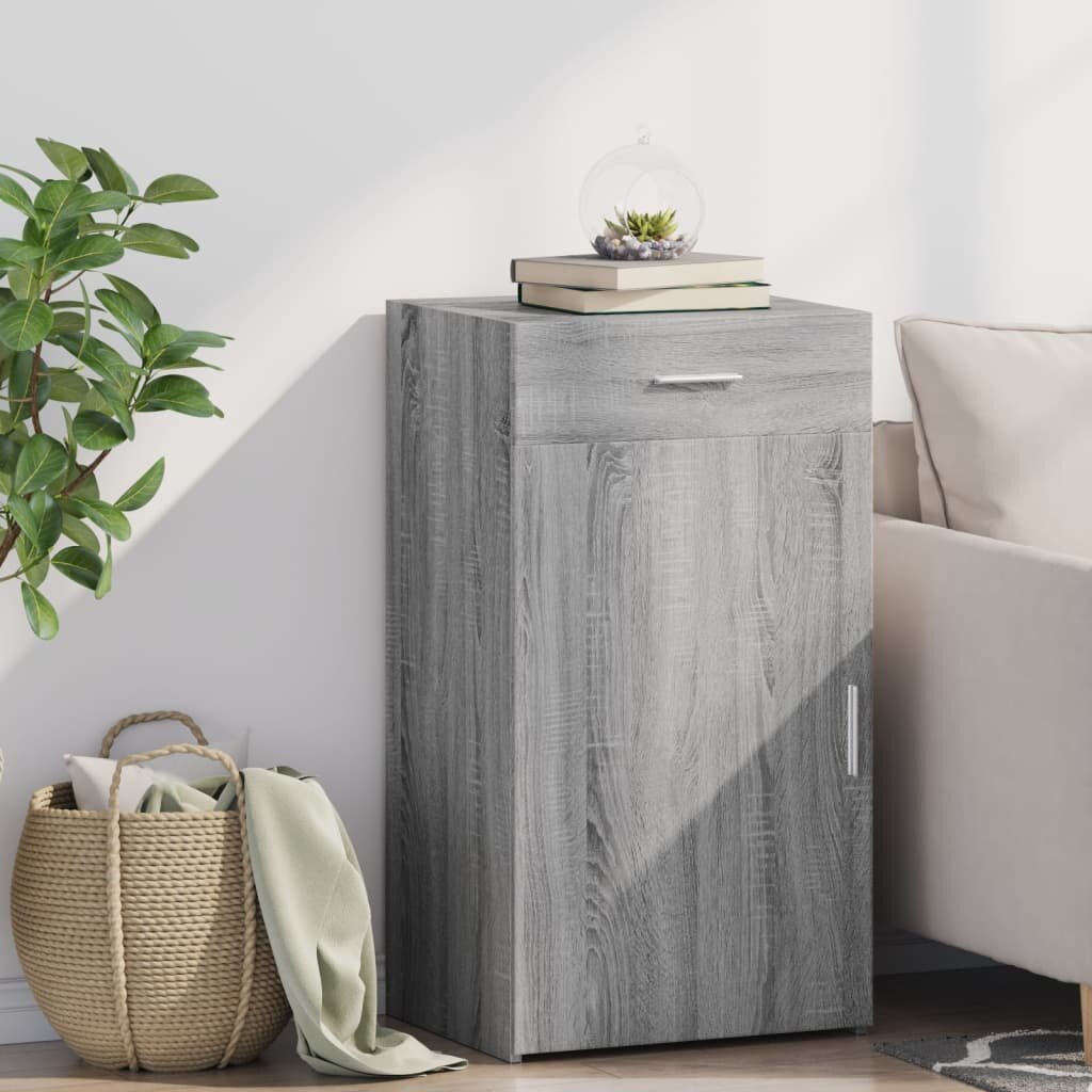 vidaXL Сайдборд сив сонома 50x425x93 см инженерно дърво