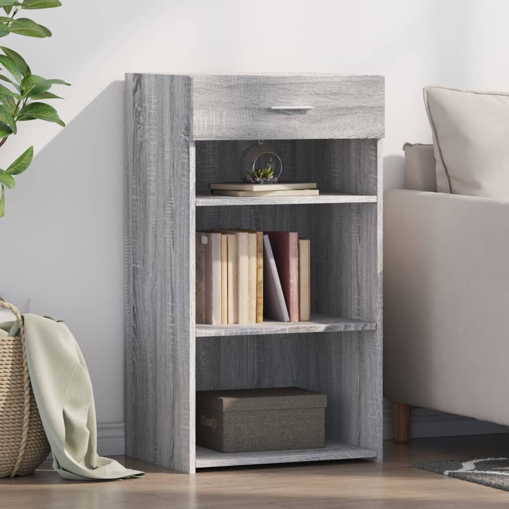 vidaXL Сайдборд сив сонома 50x425x93 см инженерно дърво