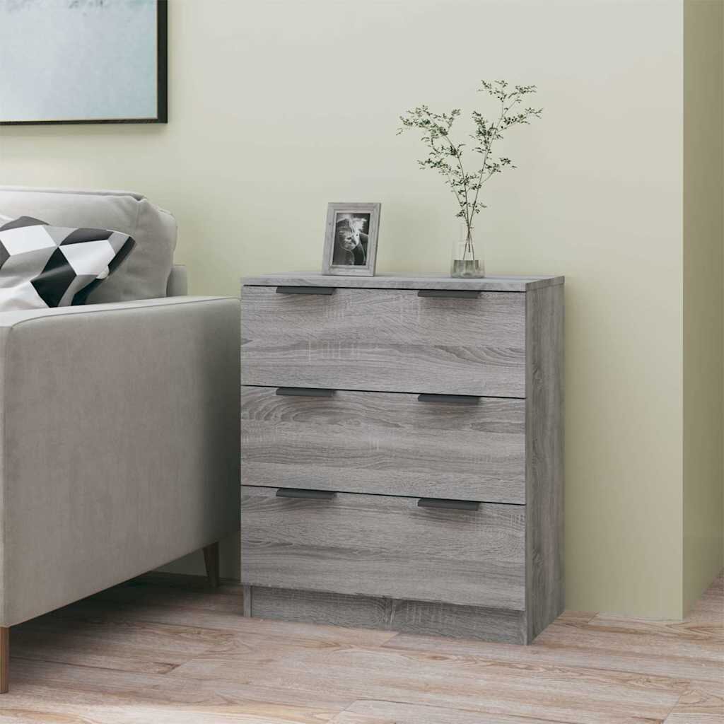 vidaXL Сайдборд сив сонома 60x30x70 см инженерно дърво