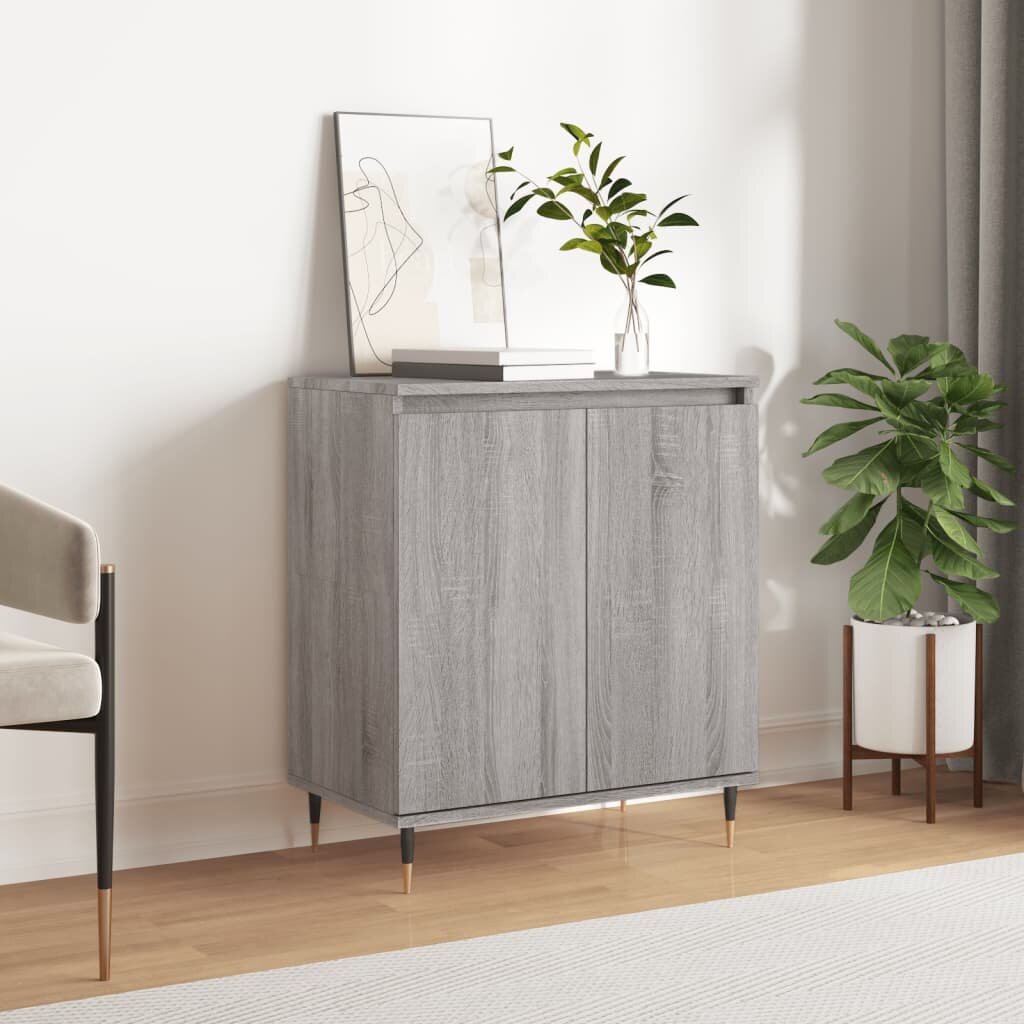 vidaXL Сайдборд сив сонома 60x35x70 см инженерно дърво
