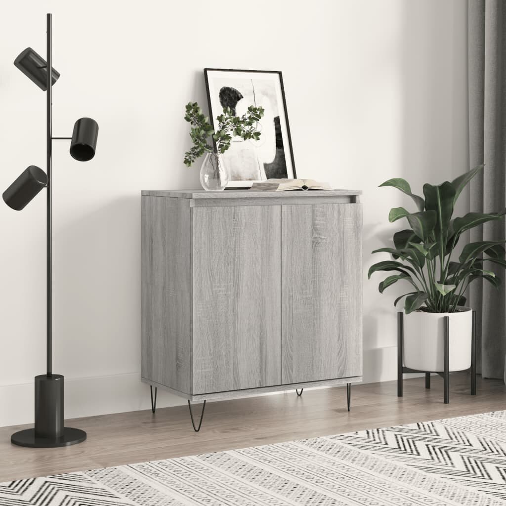 vidaXL Сайдборд сив сонома 60x35x70 см инженерно дърво