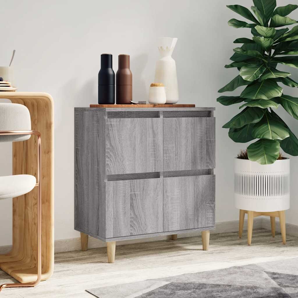 vidaXL Сайдборд сив сонома 60x35x70 см инженерно дърво