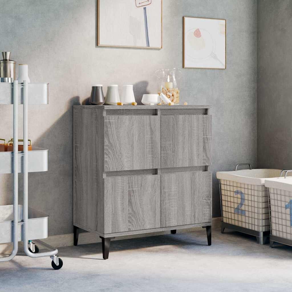 vidaXL Сайдборд сив сонома 60x35x70 см инженерно дърво