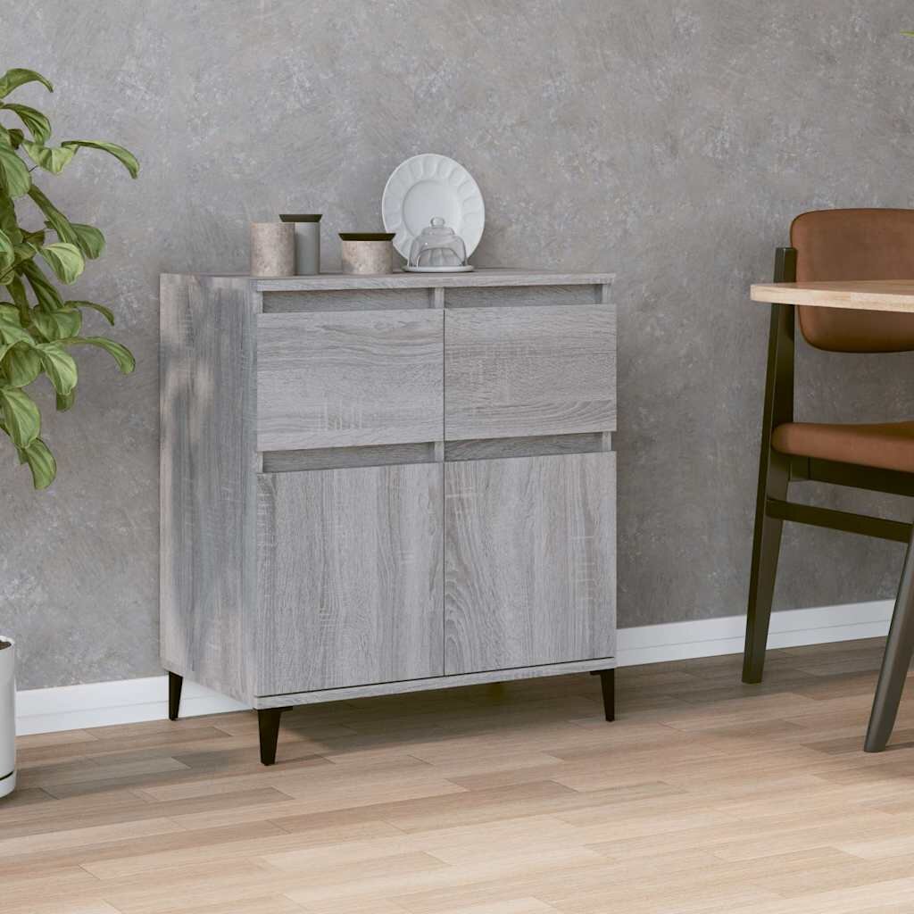 vidaXL Сайдборд сив сонома 60x35x70 см инженерно дърво