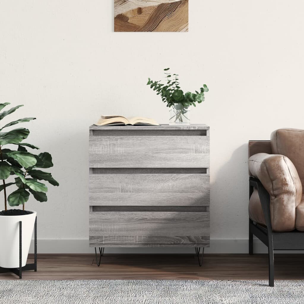 vidaXL Сайдборд сив сонома 60x35x70 см инженерно дърво